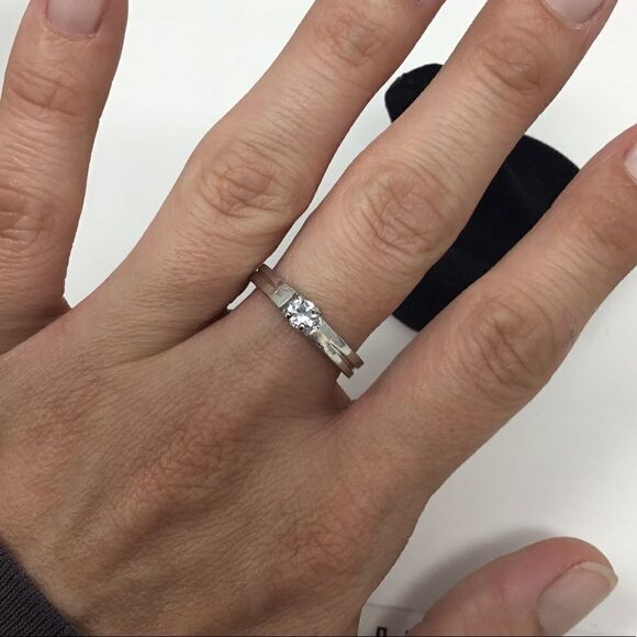 1/4 ct CZ Wedding Band (UC3) - Picture 5 of 7